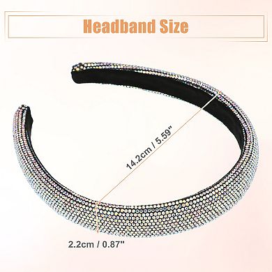 Simplicity Rhinestone Wide-brimmed Headband Assorted Color 5.59"x0.87" For Women