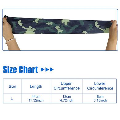 1 Pair Camouflage Sun Protection Arm Sleeve For Sports Green Blue