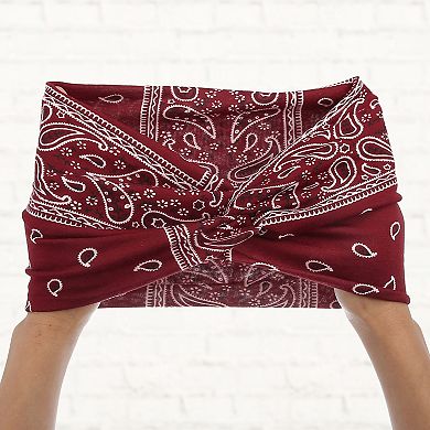 6pcs Yoga Wide Elastic Headscarfs Turban 7.09inch Wide Multicolor For Women