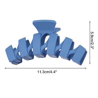 4 Pcs Hair Claw Wave Hair Clips For Women Wave Clips Dark Blue Brown