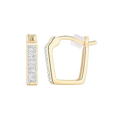 Chrystina Crystal Square Hoop Earring Duo Set