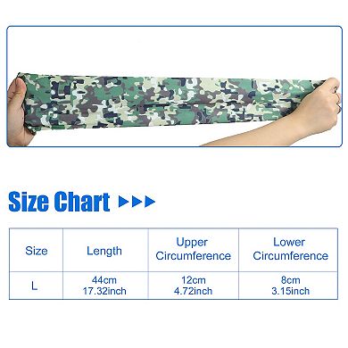 1 Pair Camouflage Arm Sleeve For Sports Black Gray Green White