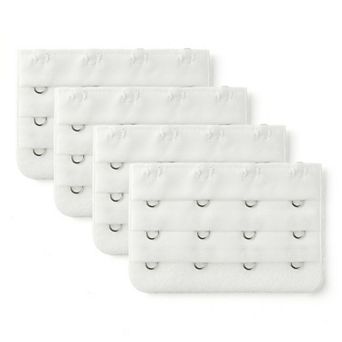 Bra Extensions Elastic Bra Extenders 3 Rows 4 Hooks, 4 pc