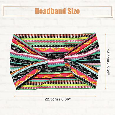 4pcs Yoga Hair Scarfs Bohemia Head Wraps 5.31inch Wide Multicolor For Women