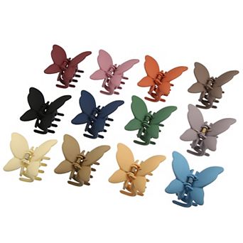 12 pc Hair Clips Butterfly Clips Hair Accessories For Women Girls Multicolor