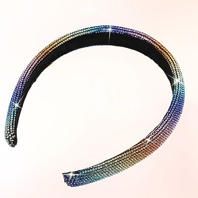 1 Pcs Simplicity Rhinestone Wide-brimmed Headband Assorted Color 5.59"x0.87"
