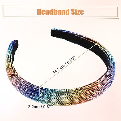 1 Pcs Simplicity Rhinestone Wide-brimmed Headband Assorted Color 5.59"x0.87"