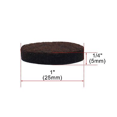 Felt Furniture Pad Round 1" Dia Self Adhesive Anti-scratch Floor Protector 50pcs