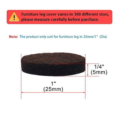 Felt Furniture Pad Round 1" Dia Self Adhesive Anti-scratch Floor Protector 50pcs