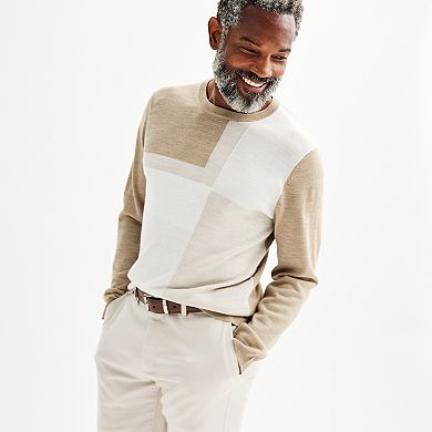 Men's Apt. 9® Merino Pattern Crewneck Sweater