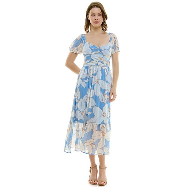 Women's Luxology Chiffon Smock Top Midi Dress