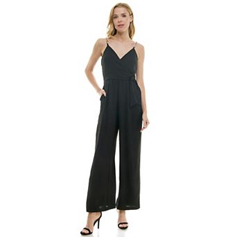 Women's Luxology Faux-Wrap Trim Detail Jumpsuit
