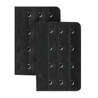 Lady 3 Rows 4 Hooks Brassiere Bra Underwear Extension Strap Extender 2 pc