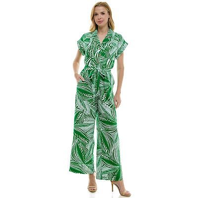 Women s Luxology Tie Waist Front Pocket Jumpsuit