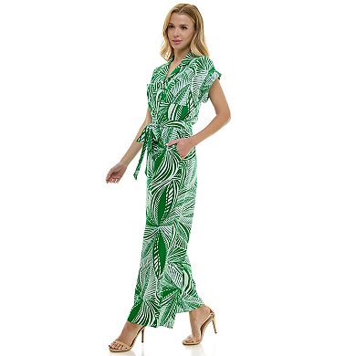 Women's Luxology Tie-Waist Front Pocket Jumpsuit