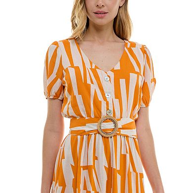 Women's Luxology Belted Midi Dress