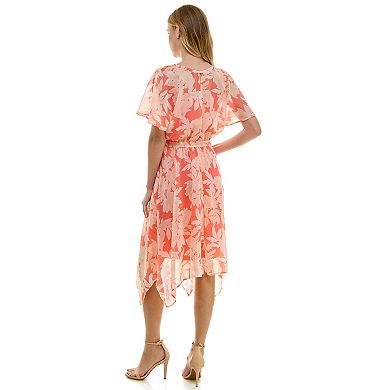 Women's Luxology Short Sleeve Hanky Hem Midi Dress