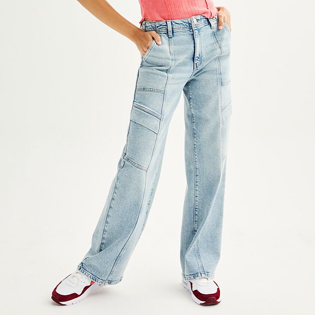Juniors' SO® Low Rise Carpenter Utility Jeans