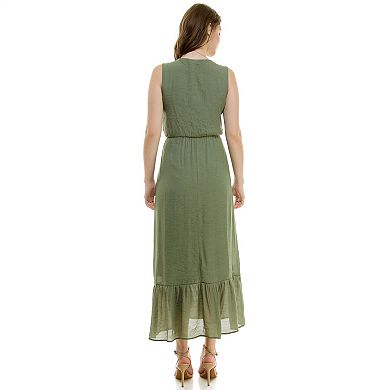 Women's Luxology V Neck Gauze Maxi Dress