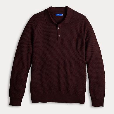 Men's Apt. 9® Merino Blend Textured Sweater Polo