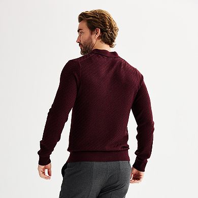 Men's Apt. 9® Merino Blend Textured Sweater Polo