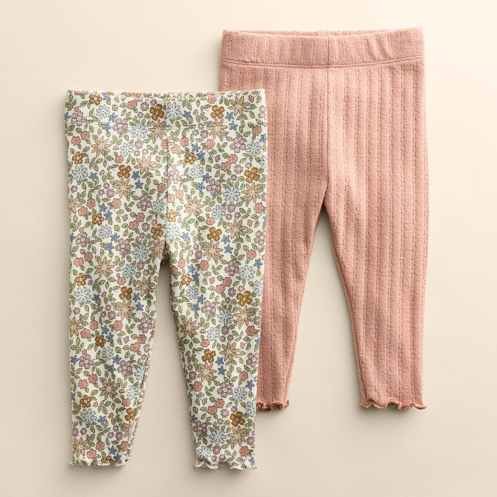 Babyhug Cotton Lycra Three Fourth Leggings Fruits & Floral Print Pack of 3 - Multicolour main image 1
