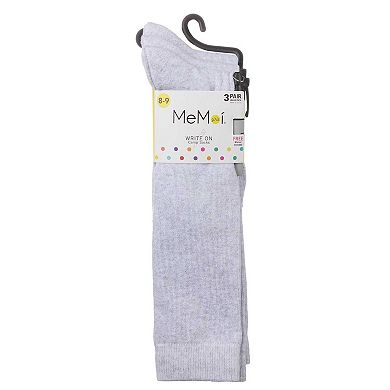Write On Camp Kids Cotton Blend Knee High Socks 3-Pack