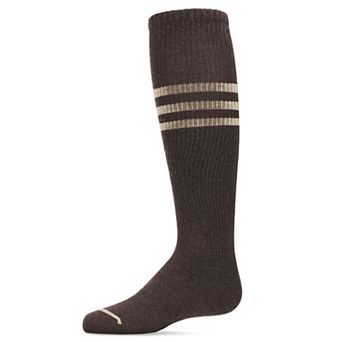 Thin Ribbed Sport Stripe Cotton Blend Knee High Socks