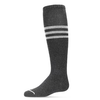 Thin Ribbed Sport Stripe Cotton Blend Knee High Socks