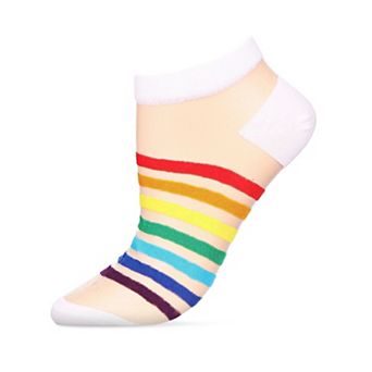 See The Rainbow Sheer Cotton Blend Low-Cut Sock