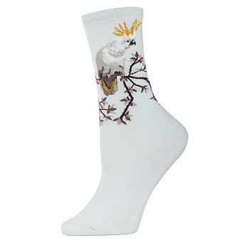 Women's Cockatoo Limited Edition Cotton Blend Art Crew Sock