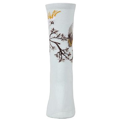 Women's Cockatoo Limited Edition Cotton Blend Art Crew Sock