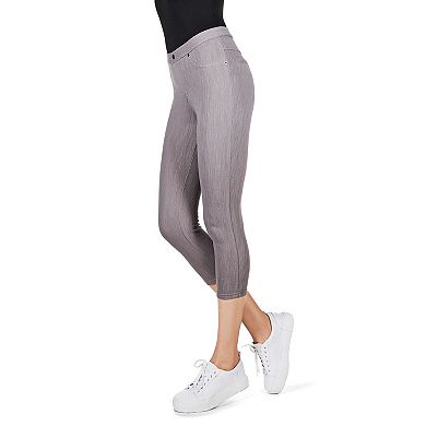 Chino Capri-Length Cotton Blend Leggings