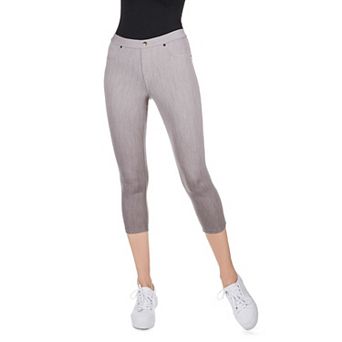 Chino Capri-Length Cotton Blend Leggings