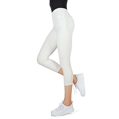 Liscia French Terry Cotton Capri Leggings