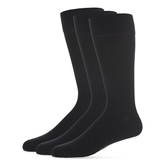 Flat Knit Men's Mercerized Cotton Socks 3 Pack
