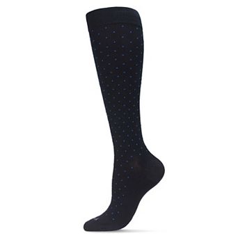 Women's Swiss Dot Cotton Blend 15-20mmhg Graduated Compression Socks