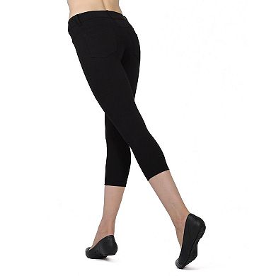 Light Ponte Cotton Blend Capri Leggings