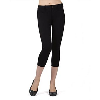 Light Ponte Cotton Blend Capri Leggings