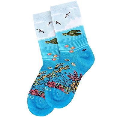 Women's Coral Reef Limited Edition Cotton Blend Crew Sock