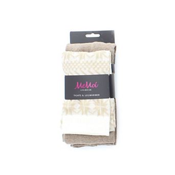 Snowflake Legwarmer/Flatknit Cotton Blend Sweater Tights