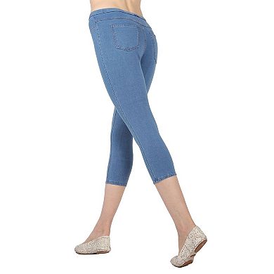 Priga Denim Cotton Capri Jean Leggings