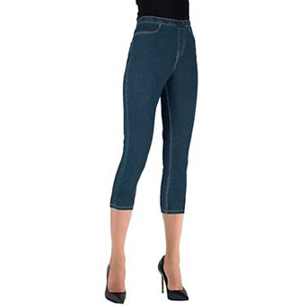 Priga Denim Cotton Capri Jean Leggings