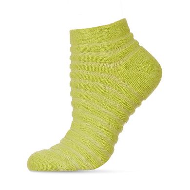 Textured Striped Cotton Blend Anklet Socks