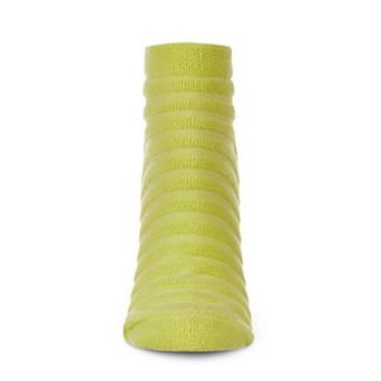 Textured Striped Cotton Blend Anklet Socks