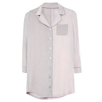 Women's Colorblock Modal Button-Down Nightshirt