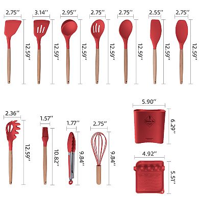 12-piece Silicone Kitchen Utensils Set