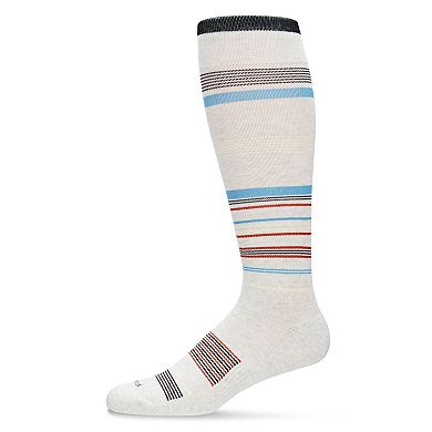 Women's Striped Cotton Blend 15-20mmHg Graduated Compression Socks