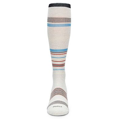 Women's Striped Cotton Blend 15-20mmHg Graduated Compression Socks