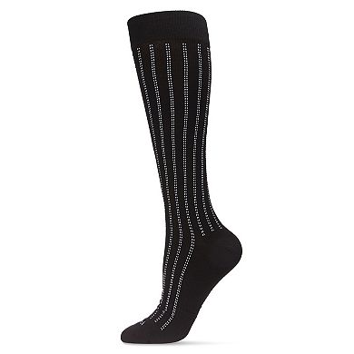 Women's Highway Stripe Cotton Blend 15-20mmHg Graduated Compression Socks